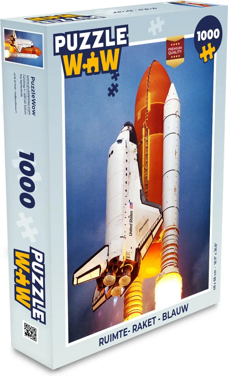 PuzzleWow Ruimte-Raket Legpuzzel 1000 Stuks