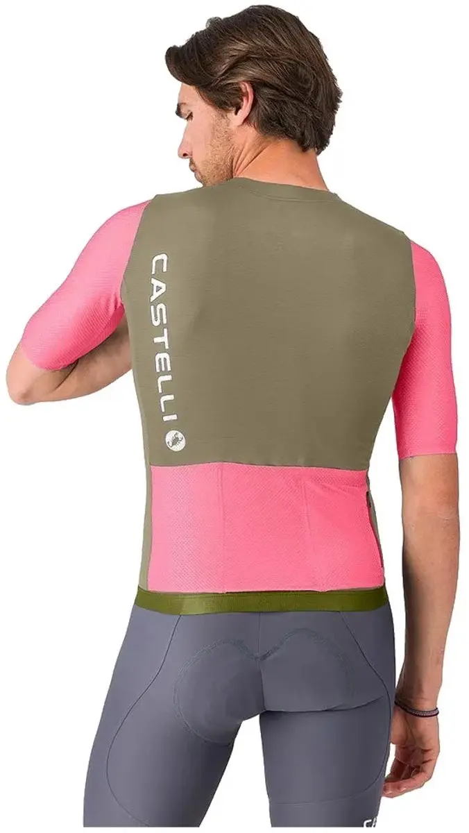 Castelli Corretto Wielertrui - L - Bruin/Pink/Wit - afbeelding 2 van 2