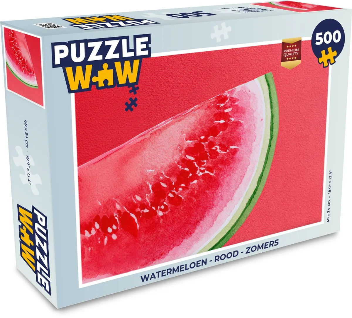 PuzzleWow Watermeloen Legpuzzel 500 Stuks