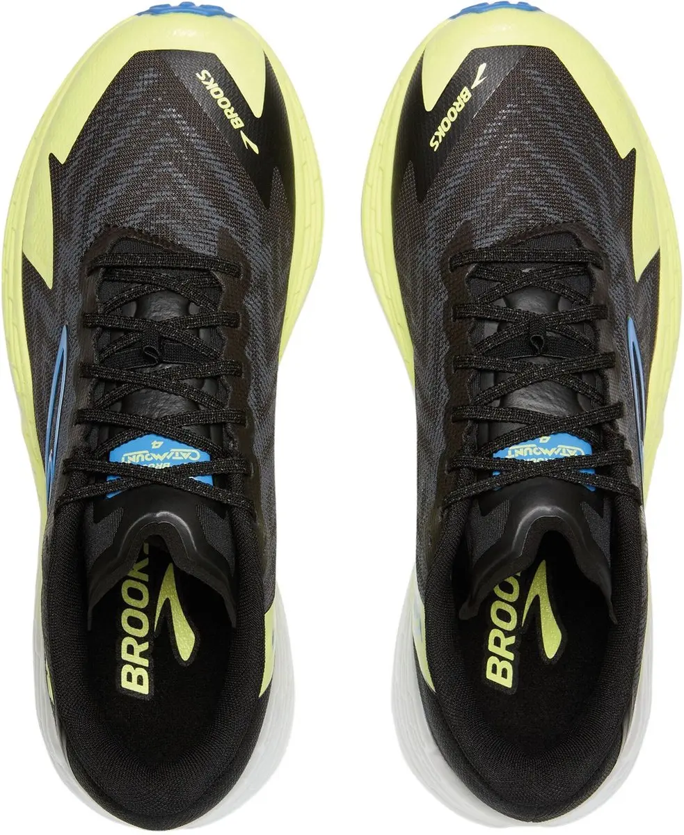 Brooks Catamount 4 Trailrunningschoenen Heren - 45 - Zwart/Geel/Blauw - afbeelding 3 van 6