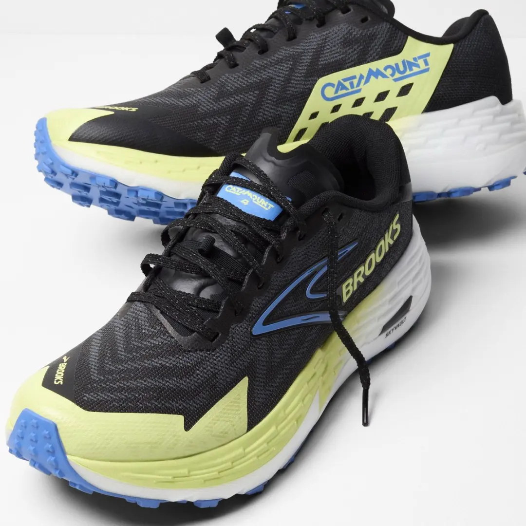 Brooks Catamount 4 Trailrunningschoenen Heren - 45 - Zwart/Geel/Blauw - afbeelding 2 van 6