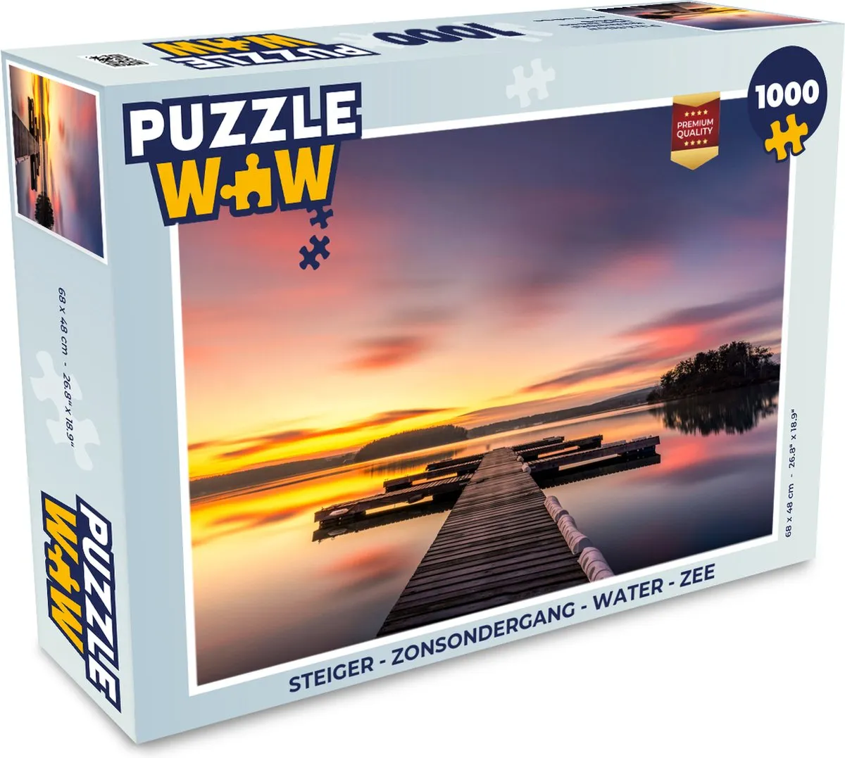PuzzleWow Steiger Zonsondergang Legpuzzel 1000 Stuks - Multicolor