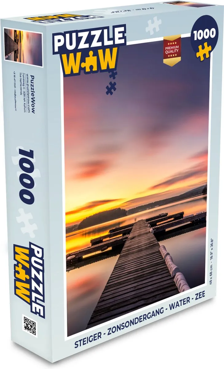 PuzzleWow Steiger Zonsondergang Legpuzzel 1000 Stuks - Multicolor