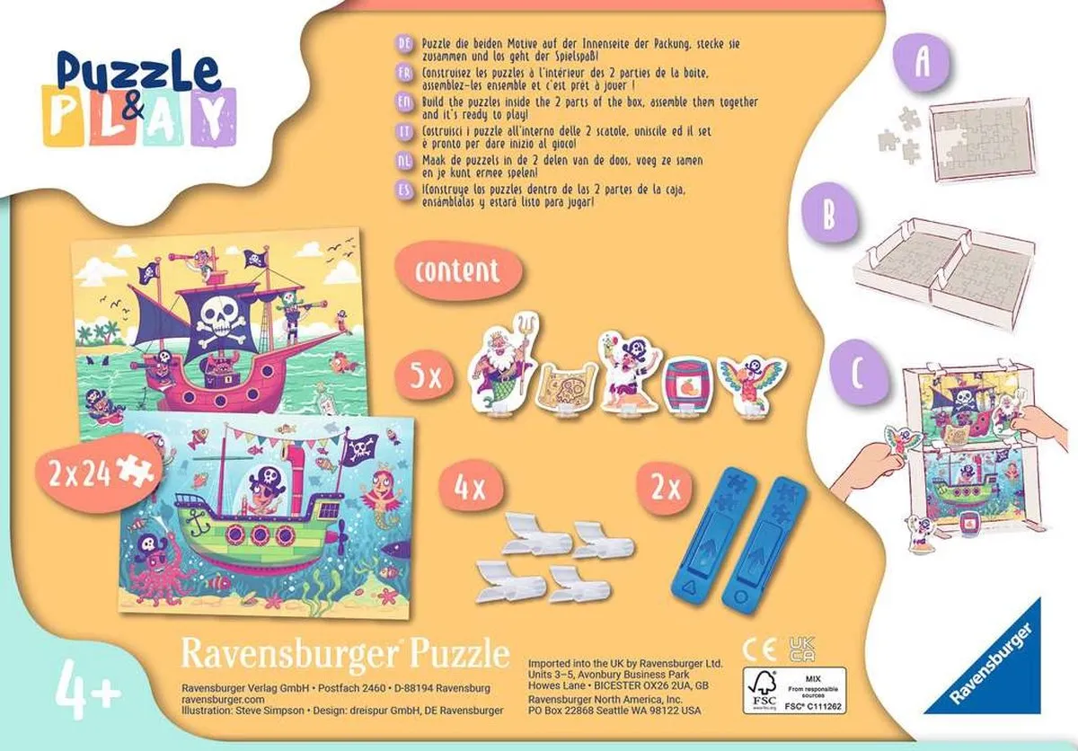 Ravensburger Puzzle & Play Land in zicht RAV-055920 - 48 Stuks - Multicolor