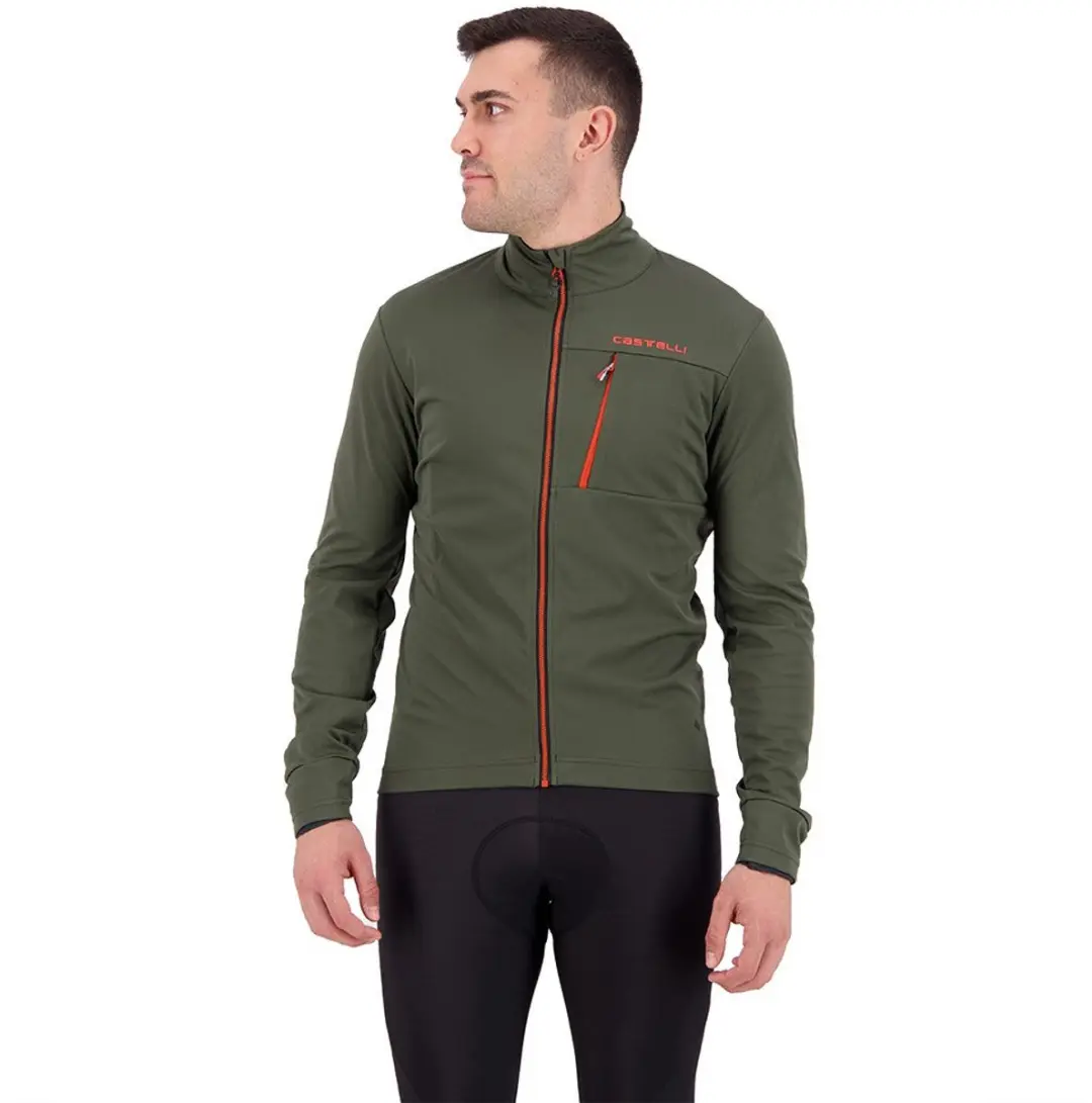 Castelli GO Fietsjas Military Green/Fiery Red - Maat S - afbeelding 5 van 6