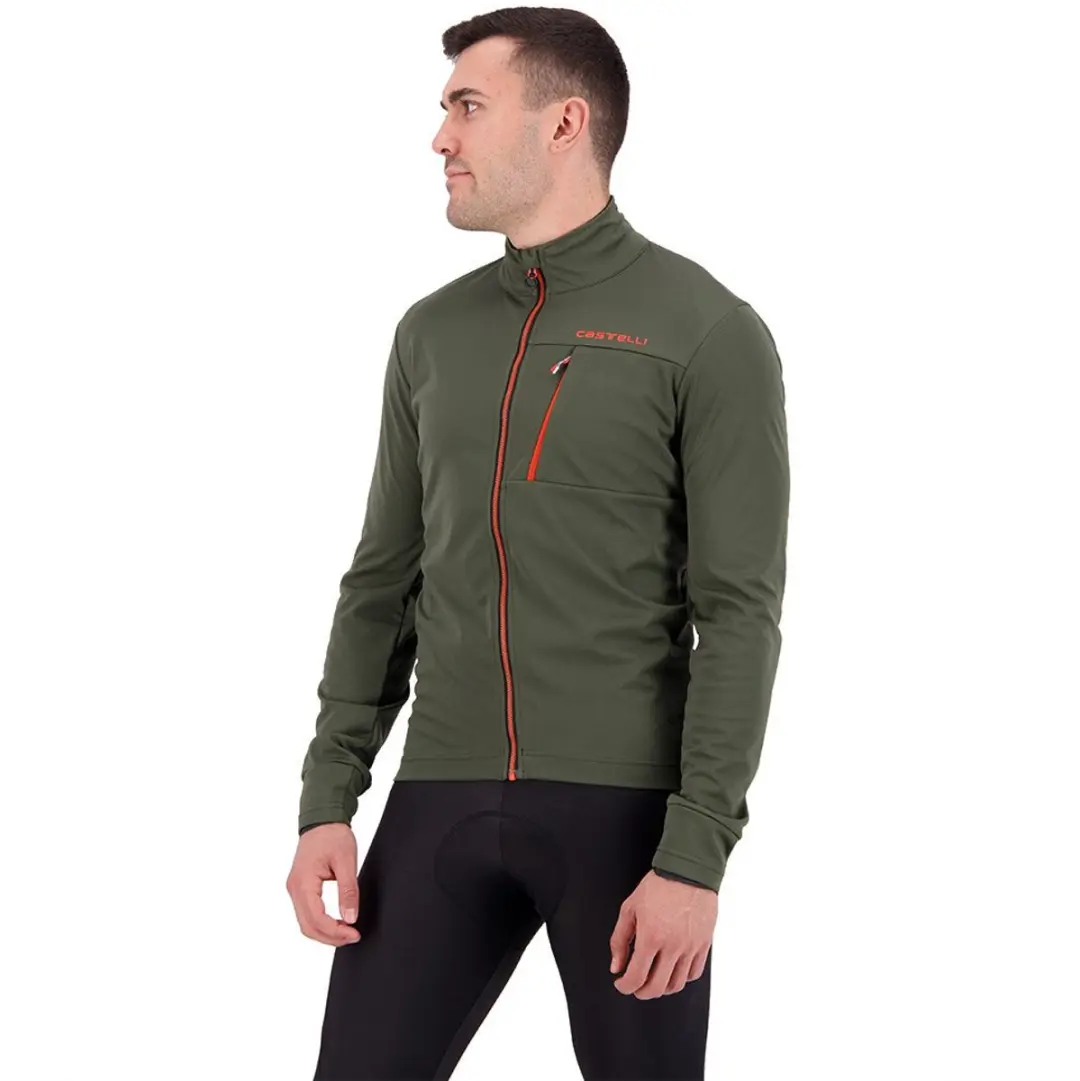 Castelli GO Fietsjas Military Green/Fiery Red - Maat S - afbeelding 4 van 6