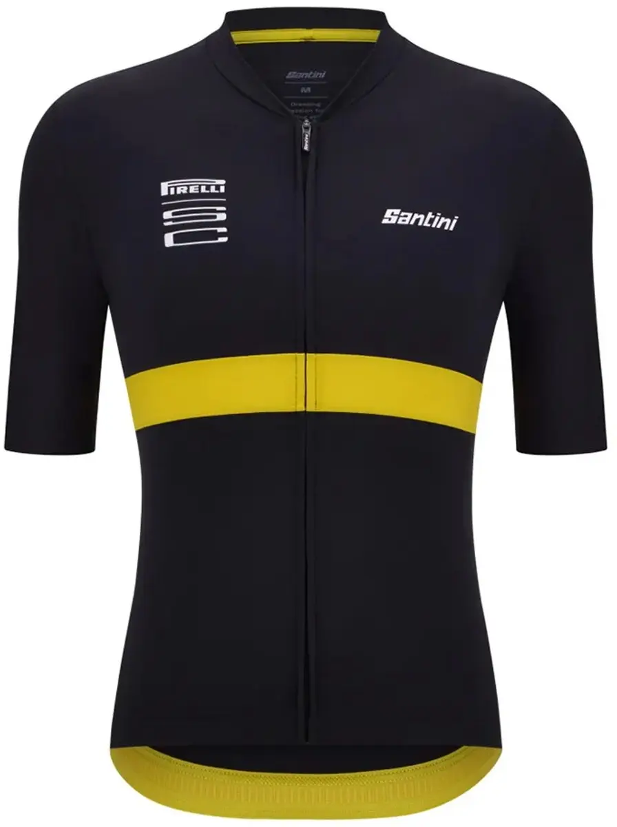Santini Pirelli Korte Mouw Wielertrui - S - Black - afbeelding 5 van 5