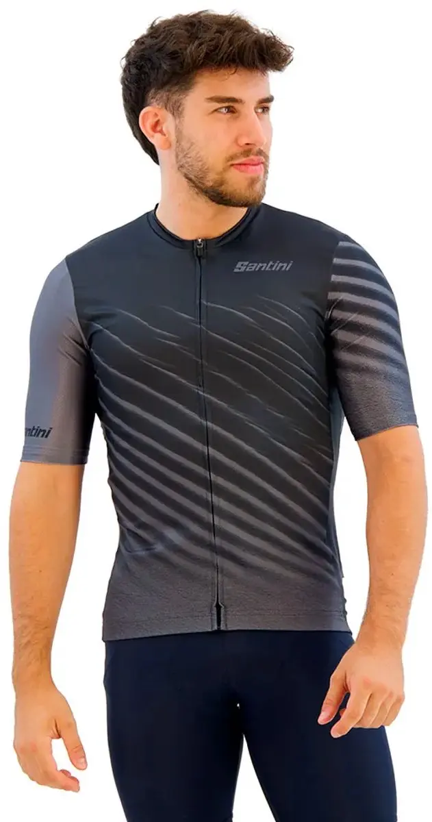 Santini Astro Korte Mouw Wielertrui Zwart L Man