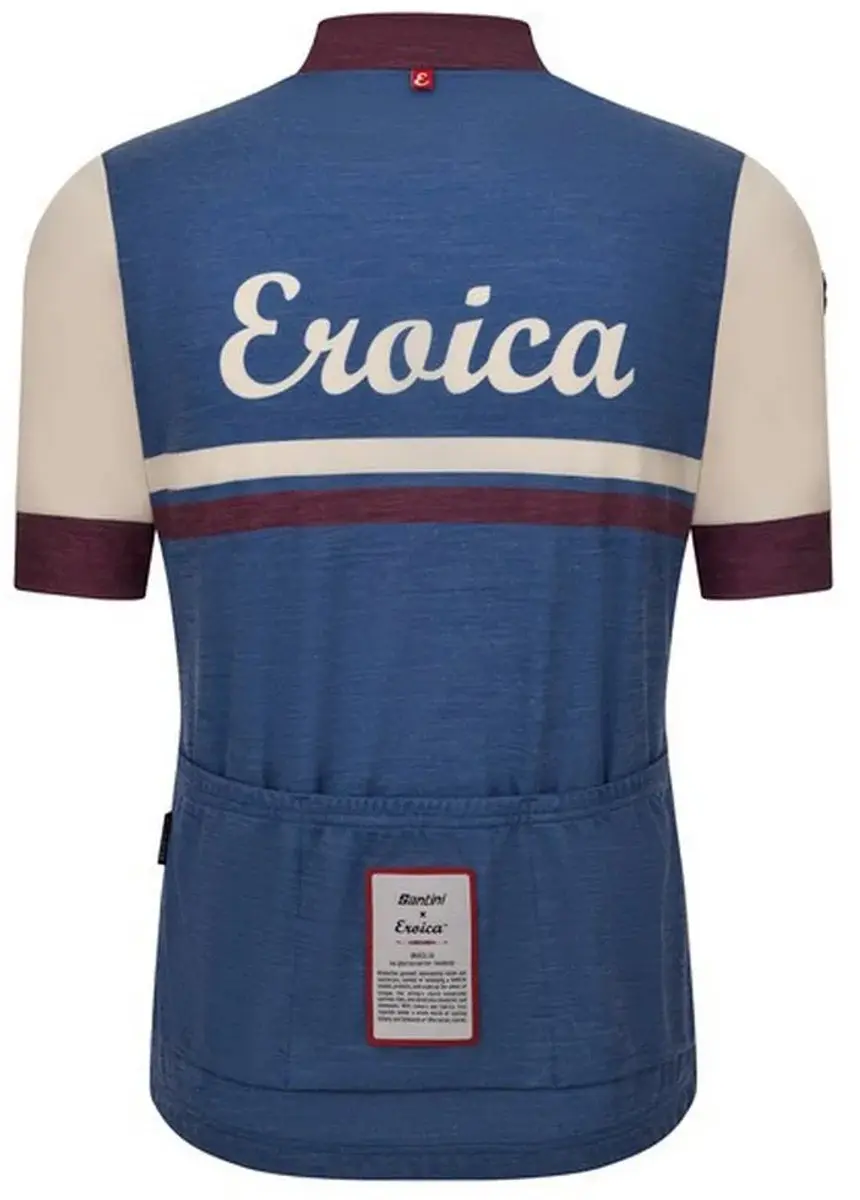 Santini Eroica Iris Wielertrui - L - Blauw - afbeelding 2 van 3