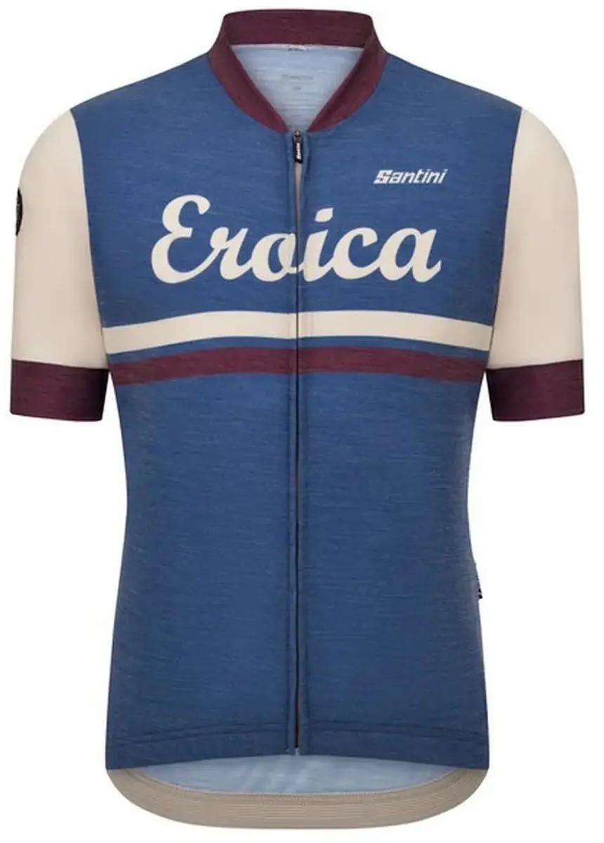 Santini Eroica Iris Korte Mouw Wielertrui Blauw L Man
