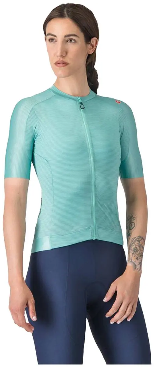 Castelli Espresso Korte Mouw Wielertrui Blauw L Vrouw