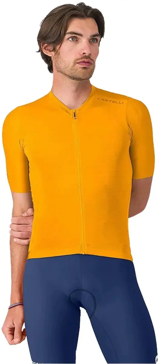 Castelli Espresso 2 Korte Mouw Wielertrui Oranje L Man