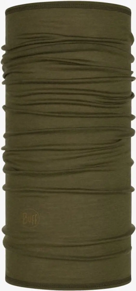 Buff Merino Lightweight SOLID BARK Nekwarmer - Bruin