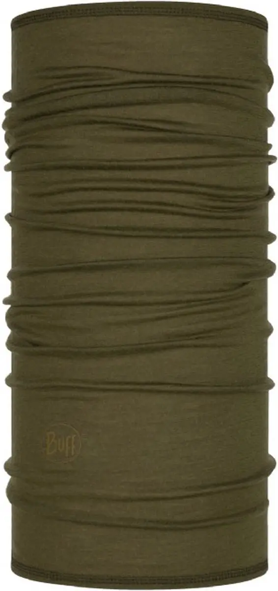 Buff Merino Lightweight SOLID BARK Nekwarmer - Bruin