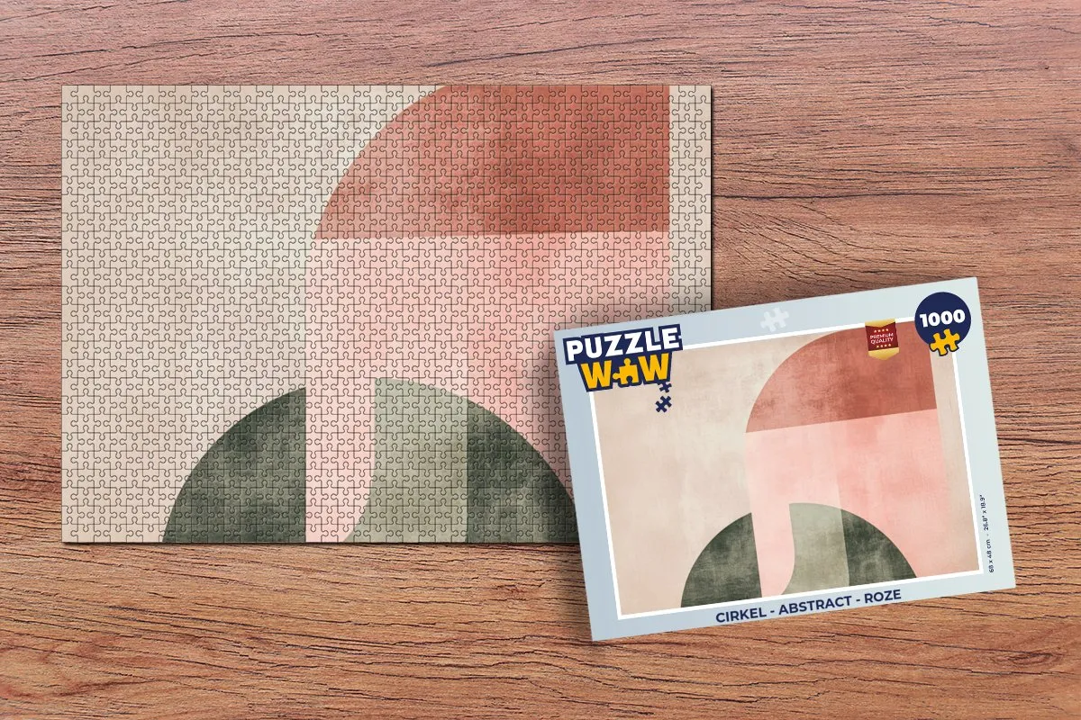 PuzzleWow Abstract Legpuzzel 1000 Stuks - Roze - MPN 8721414223763