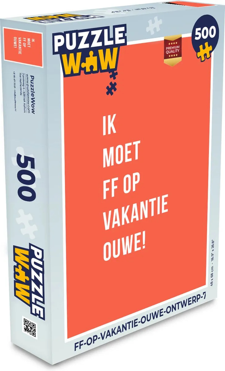 PuzzleWow Quotes Legpuzzel 500 Stuks