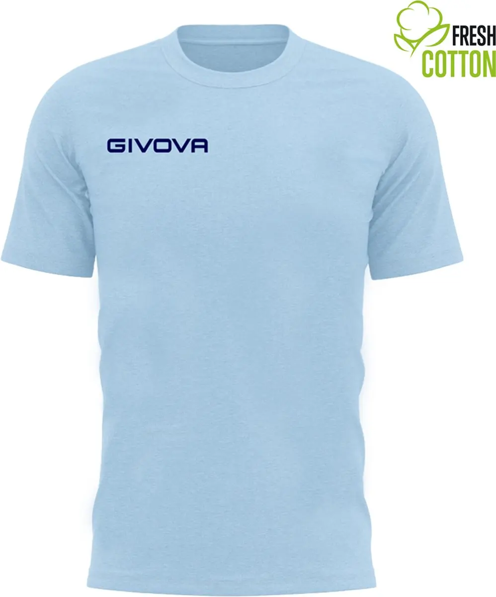 Katoenen T-shirt Givova Fresh Azul Claro Blauw