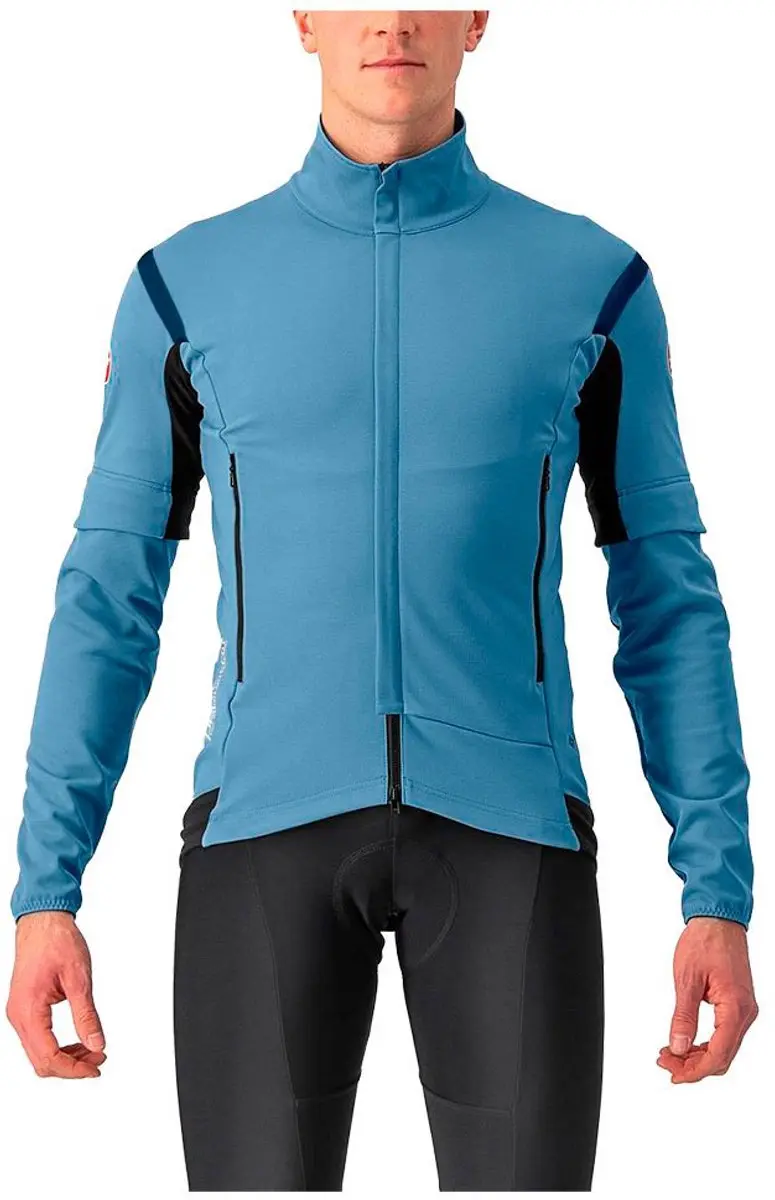 Castelli Perfetto Ros 2 Convertible Gore-tex Infinium™ Windstopper® Jas Blauw