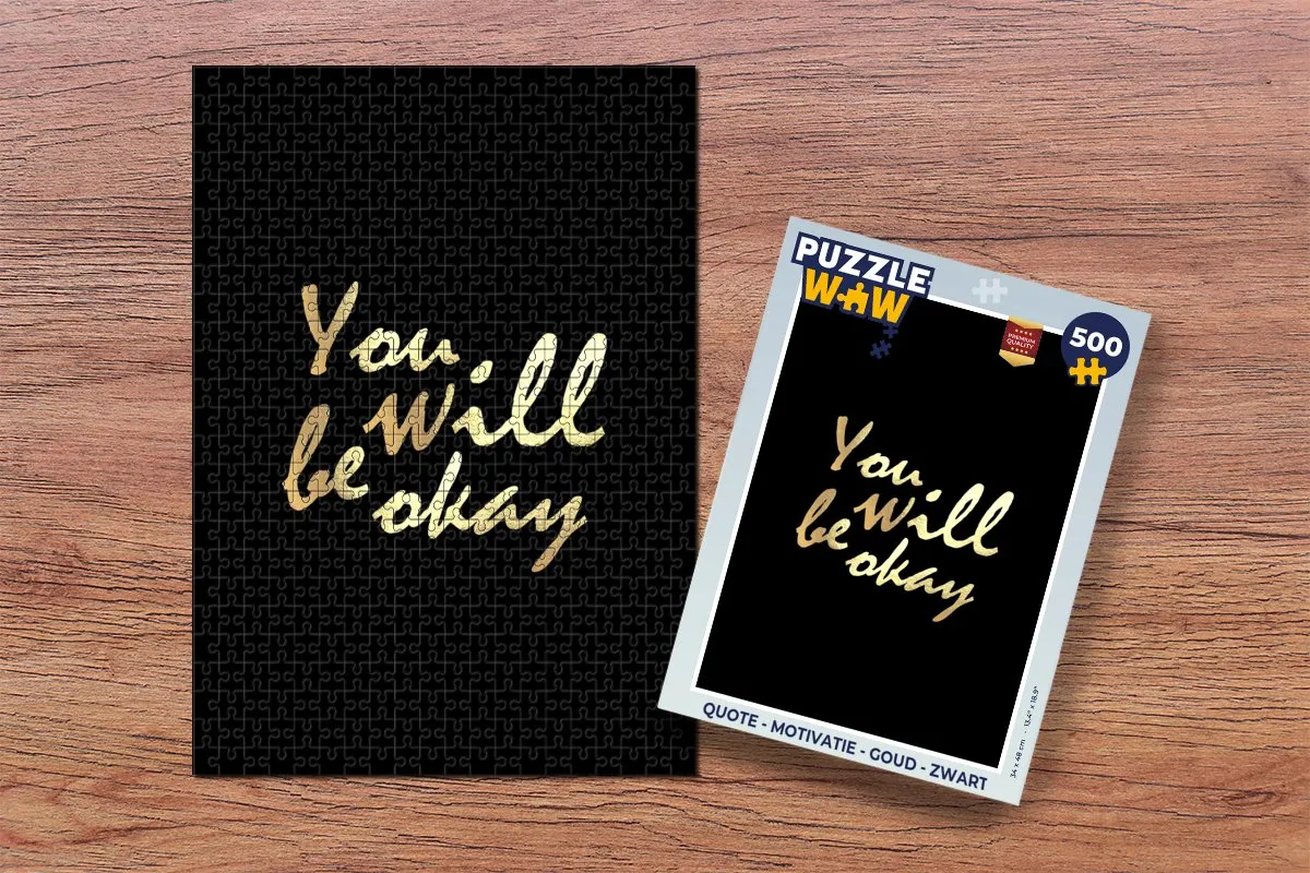 PuzzleWow Quote Motivatie Legpuzzel 500 Stuks - Multicolor