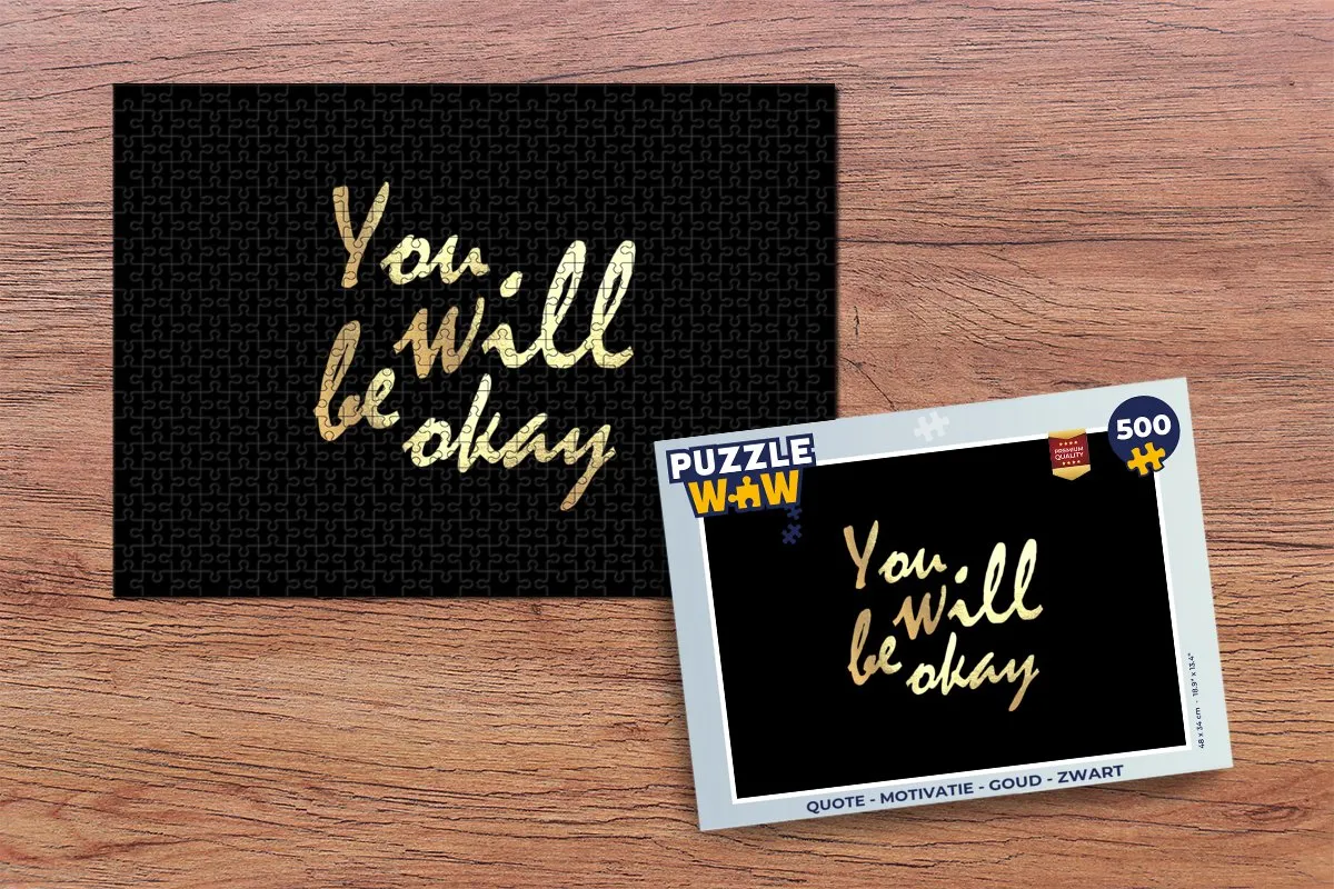 PuzzleWow Quote Motivatie Legpuzzel 500 Stuks - Multicolor