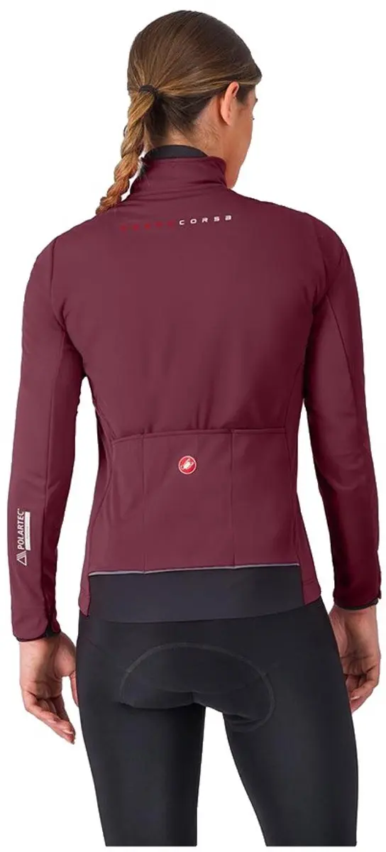 Castelli Alpha 150 Jas - Vrouw L - Dark Bordeaux/Brilliant Red - afbeelding 2 van 4