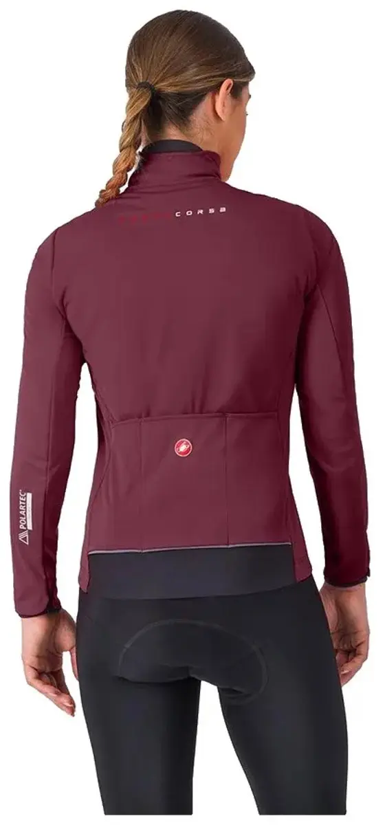 Castelli Alpha 150 Jas - Vrouw L - Dark Bordeaux/Brilliant Red - afbeelding 3 van 4