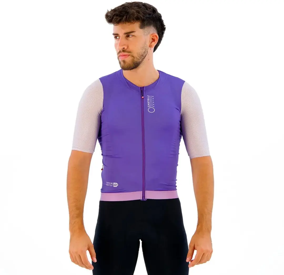 Castelli Corretto Korte Mouw Wielertrui Paars L Man