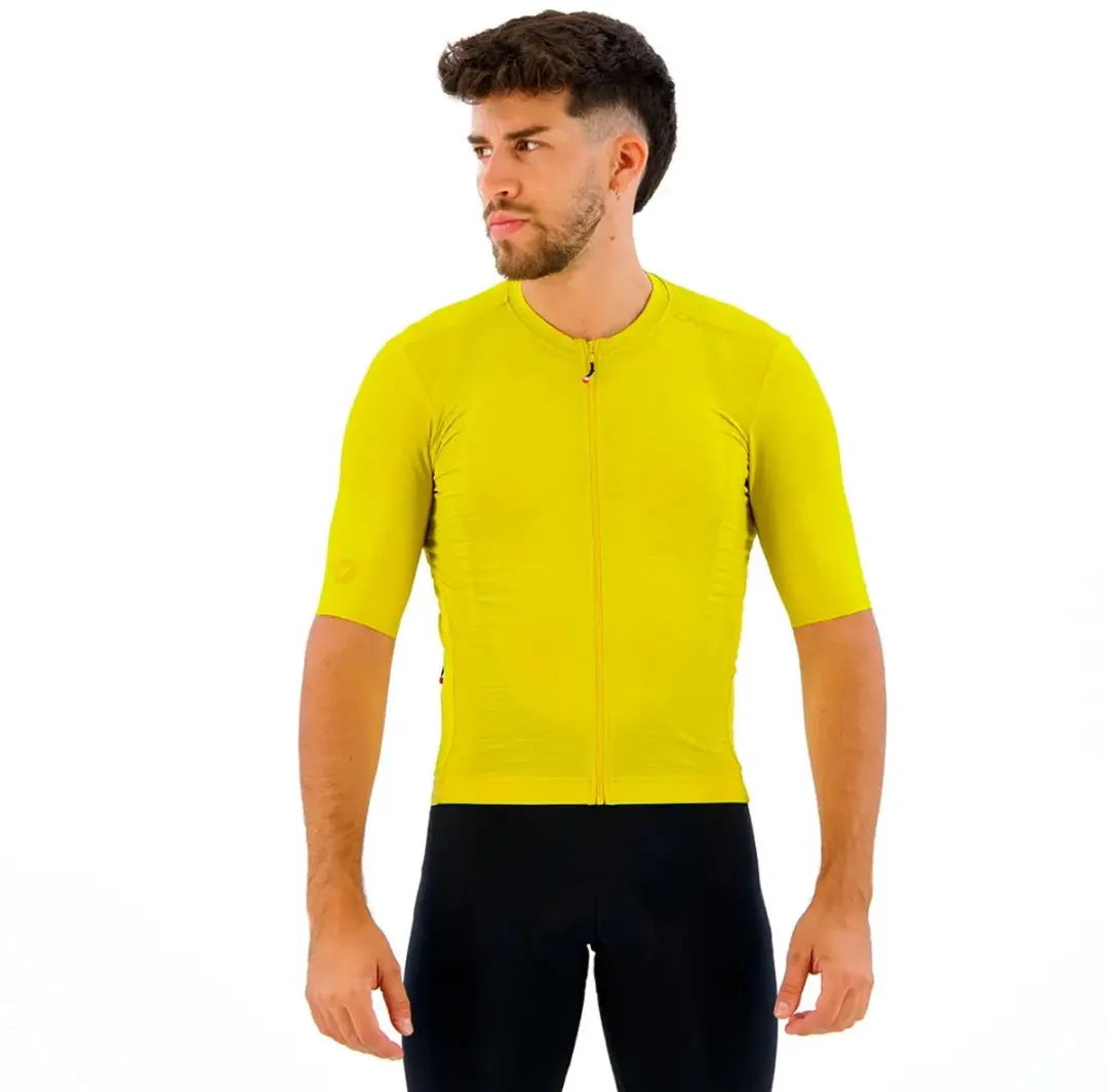 Castelli Espresso 2 Korte Mouw Wielertrui Geel 2XL Man