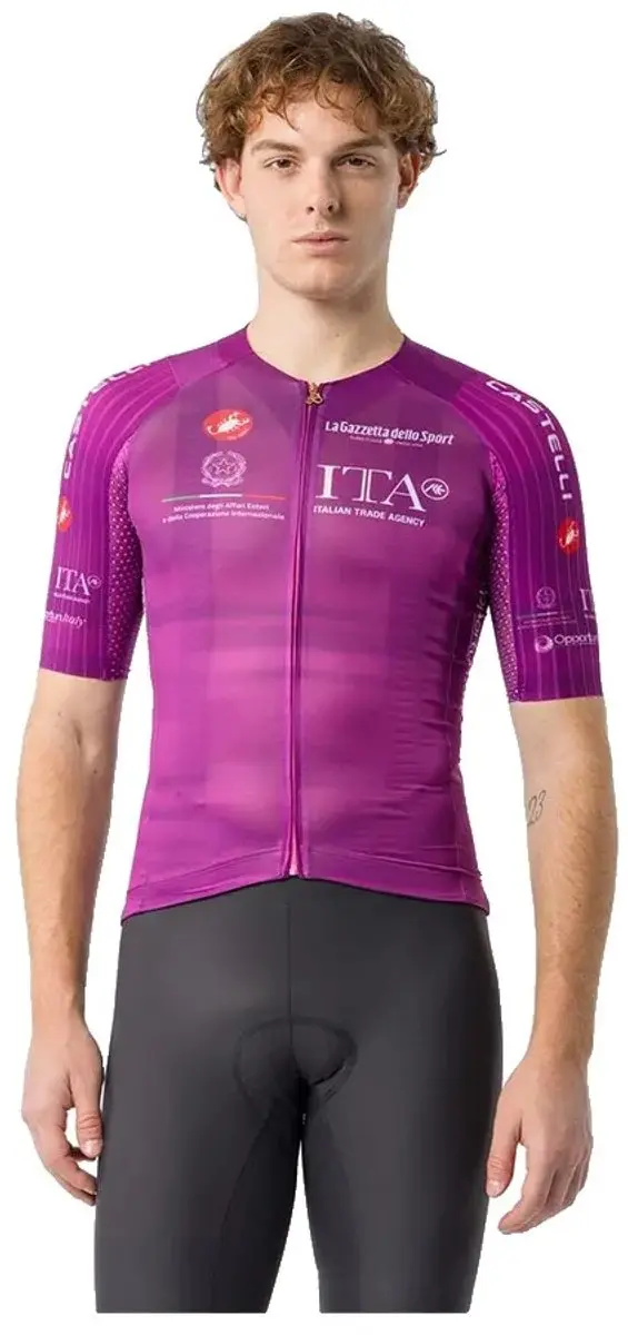Castelli #giro109 Race 8s Korte Mouw Wielertrui Paars XL Man