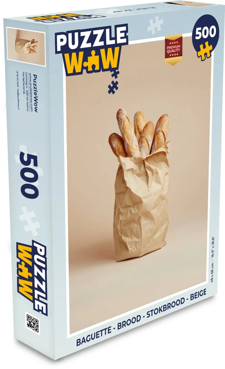 PuzzleWow Baguette Legpuzzel 500 Stuks