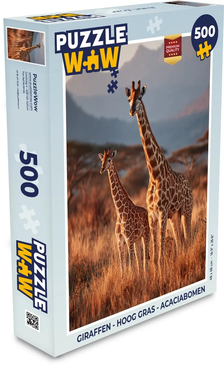 PuzzleWow Giraffen Puzzle 500 Stuks