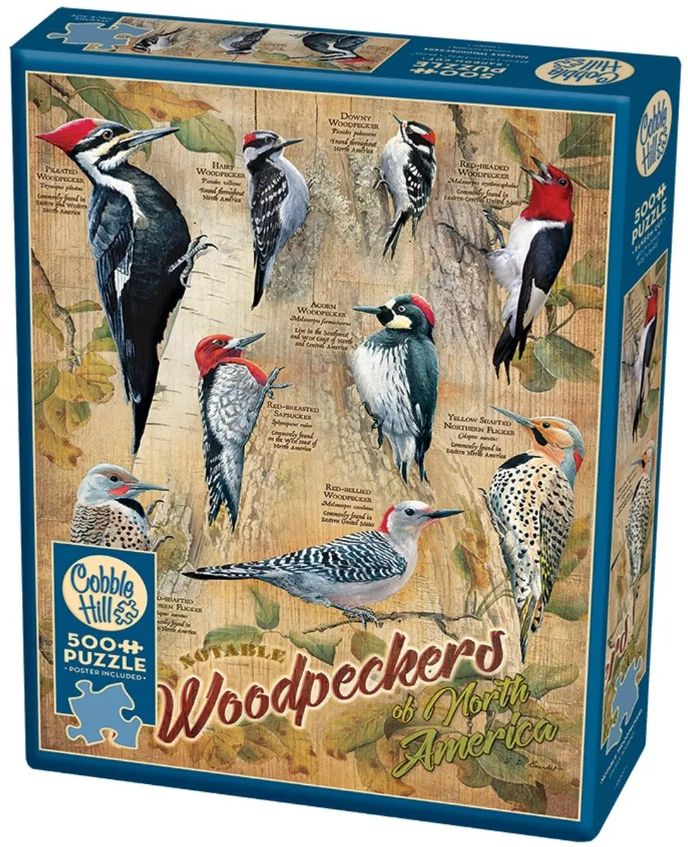 Cobble Hill Woodpeckers Puzzel 500 Stuks - Meerkleurig
