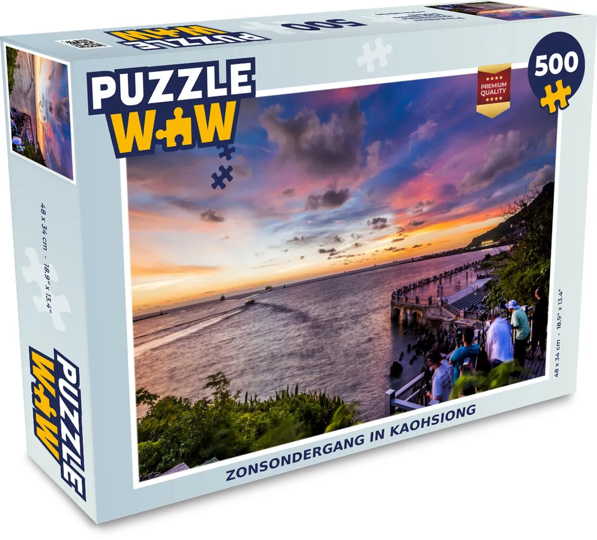 PuzzleWow Zonsondergang in Kaohsiung Legpuzzel 500 Stuks