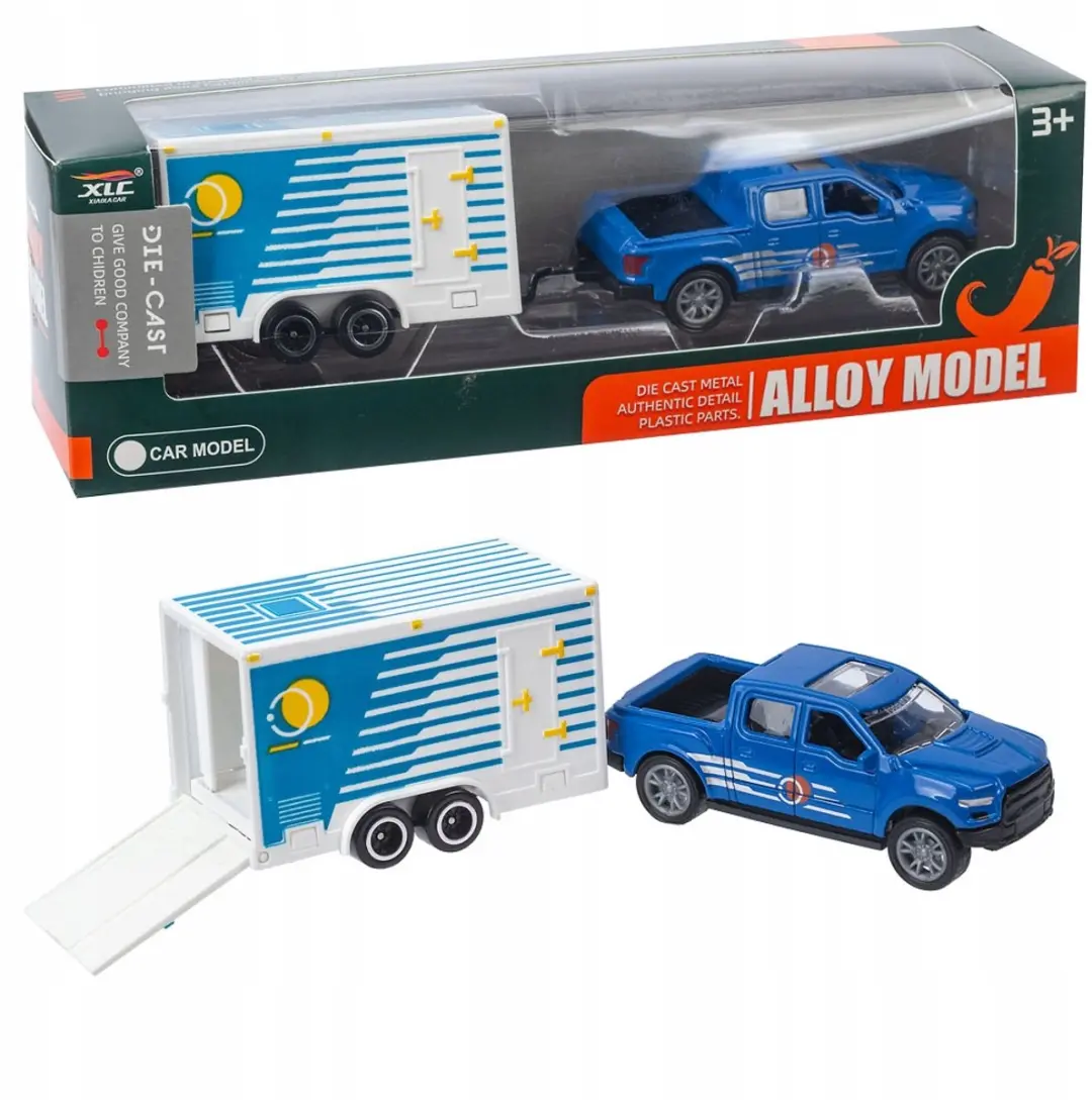 Metal Off-Road Auto met Caravan voor Kinderen