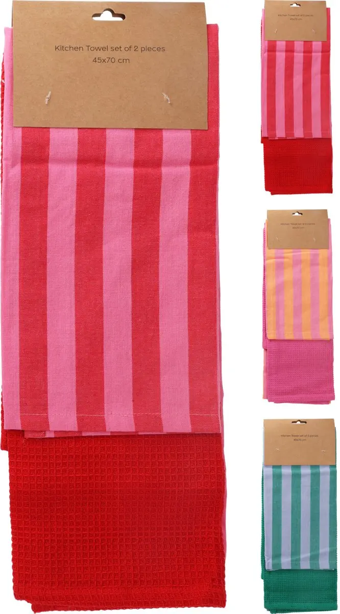 Theedoek Stripe speelgoed educatief spel set 2 stuks 70x45cm.