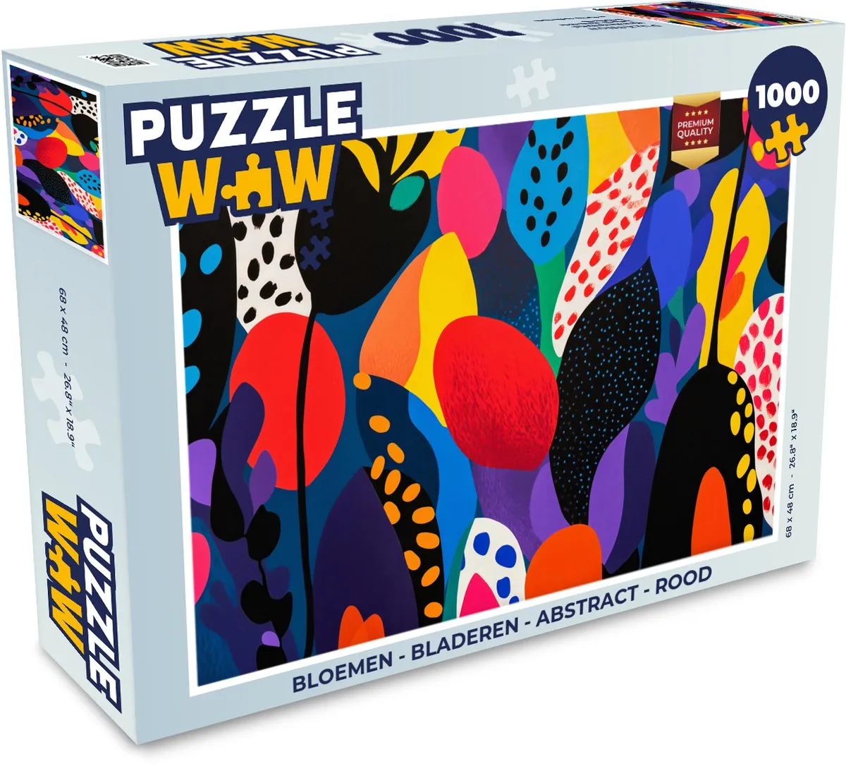 PuzzleWow Bloemen Abstract Legpuzzel 1000 Stuks