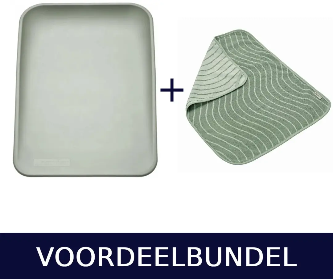 Leander Matty aankleedkussen Sage Green + Leander topper voor Matty sage green