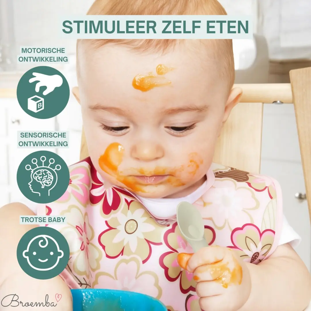 Broemba Babylepel met Zuignap - 6 Stuks