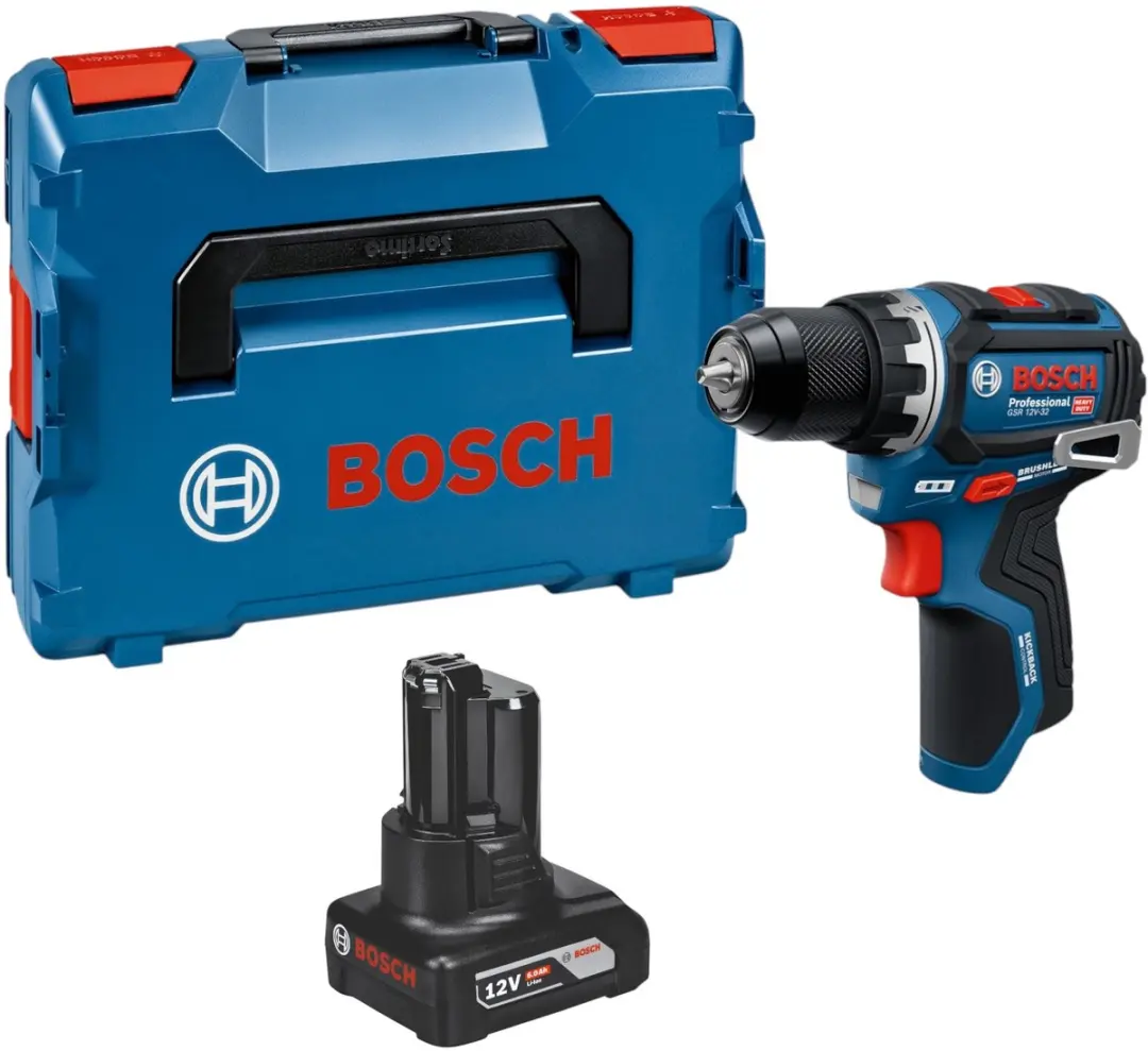 Bosch GSR 12V-32 Professional accuboormachine 12 V 32 Nm borstelloos + 1x accu 6