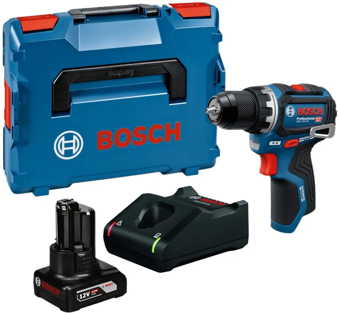 Bosch GSR 12V-32 Professional accuboormachine 12 V 32 Nm borstelloos + 1x accu 6