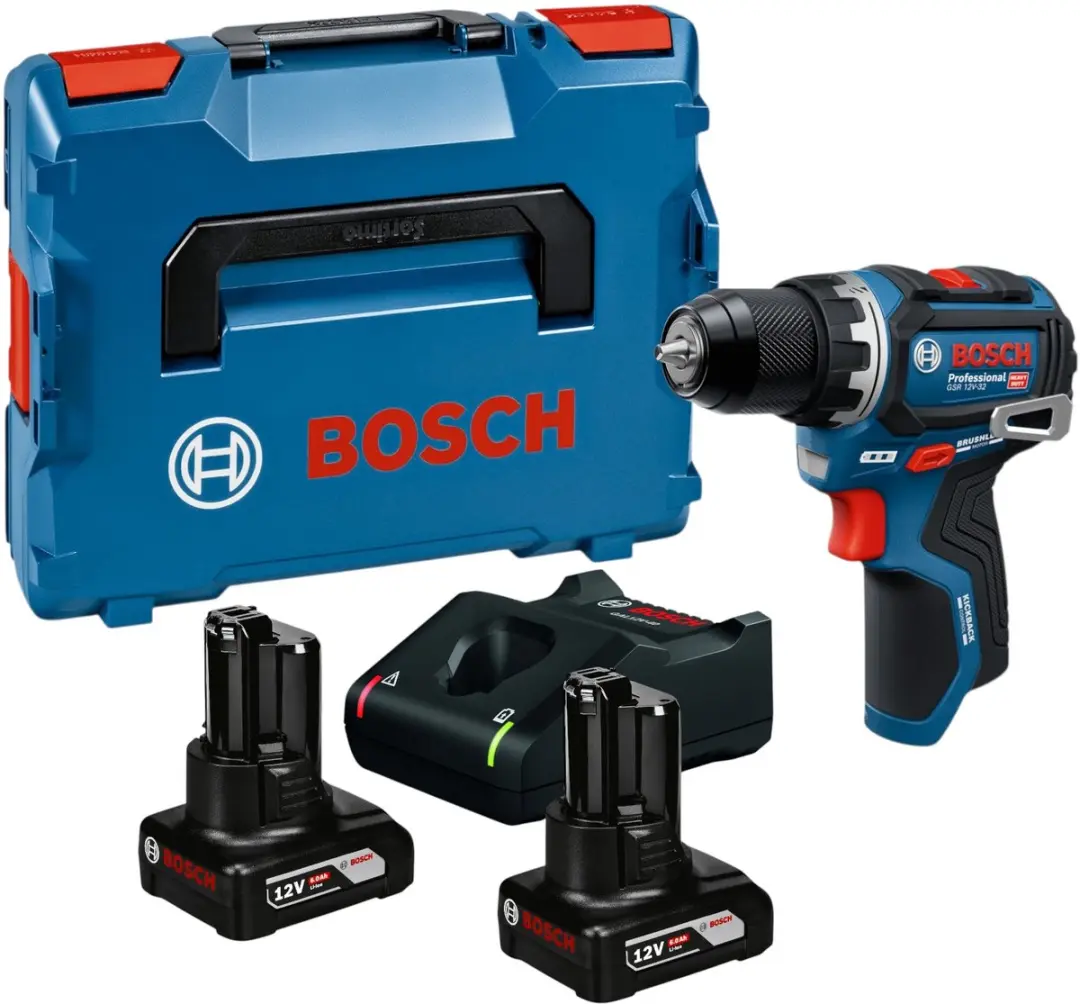 Bosch GSR 12V-32 Professional accuboormachine 12 V 32 Nm borstelloos + 2x accu 6