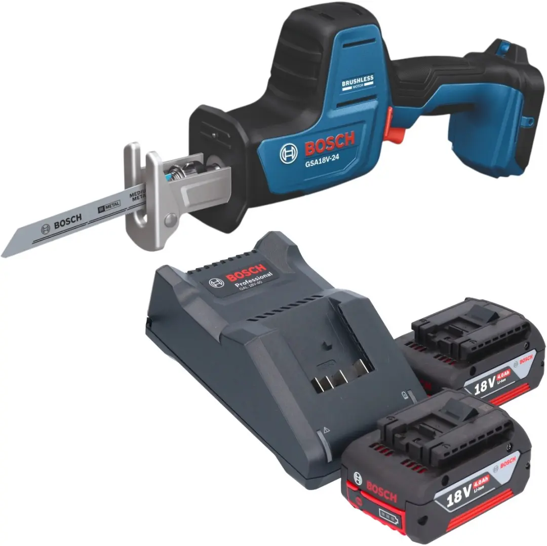 Bosch GSA 18V-24 Professional accu-reciprozag 18 V 230 mm borstelloos + 2x accu