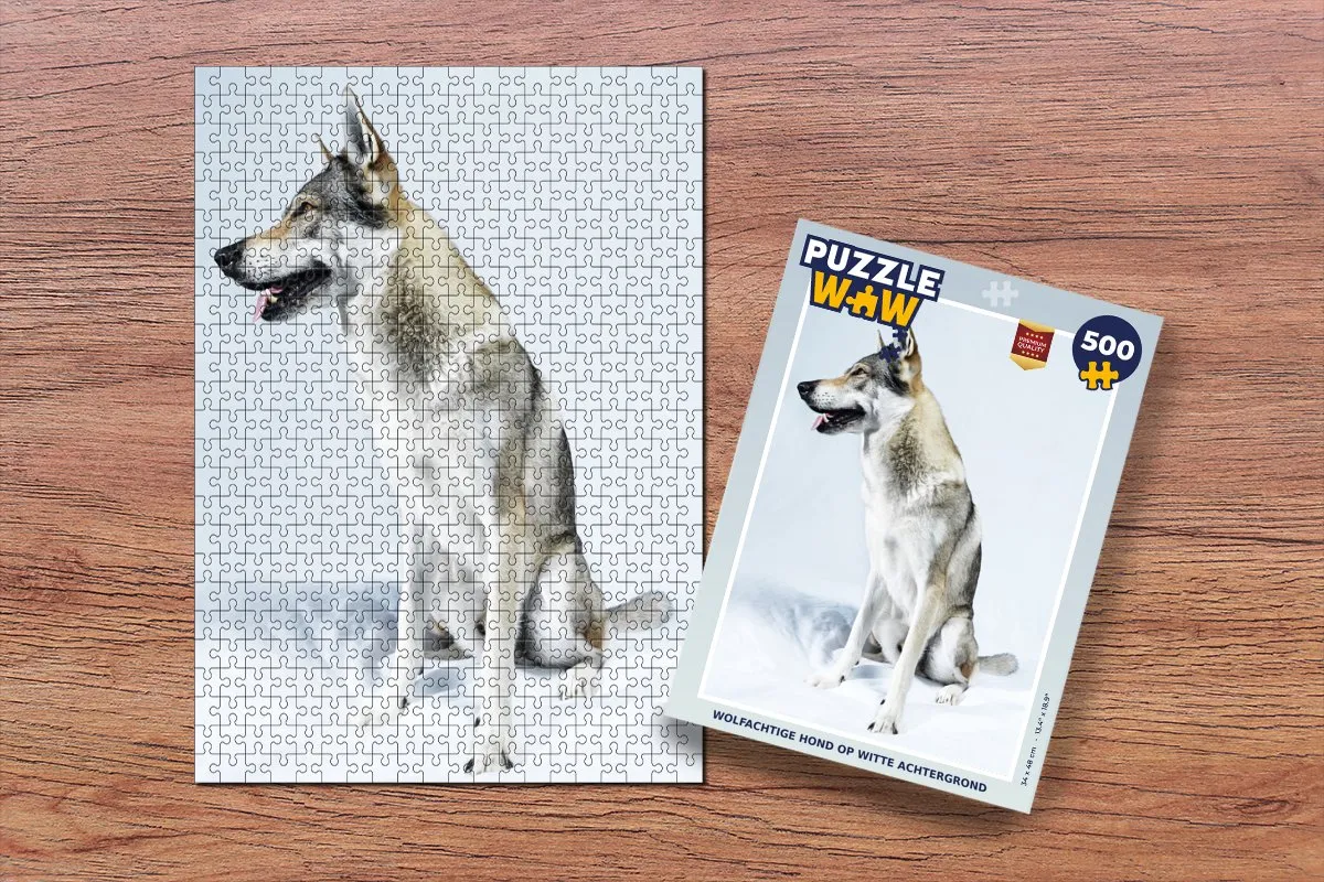 PuzzleWow Wolfachtige Hond Legpuzzel 500 Stuks