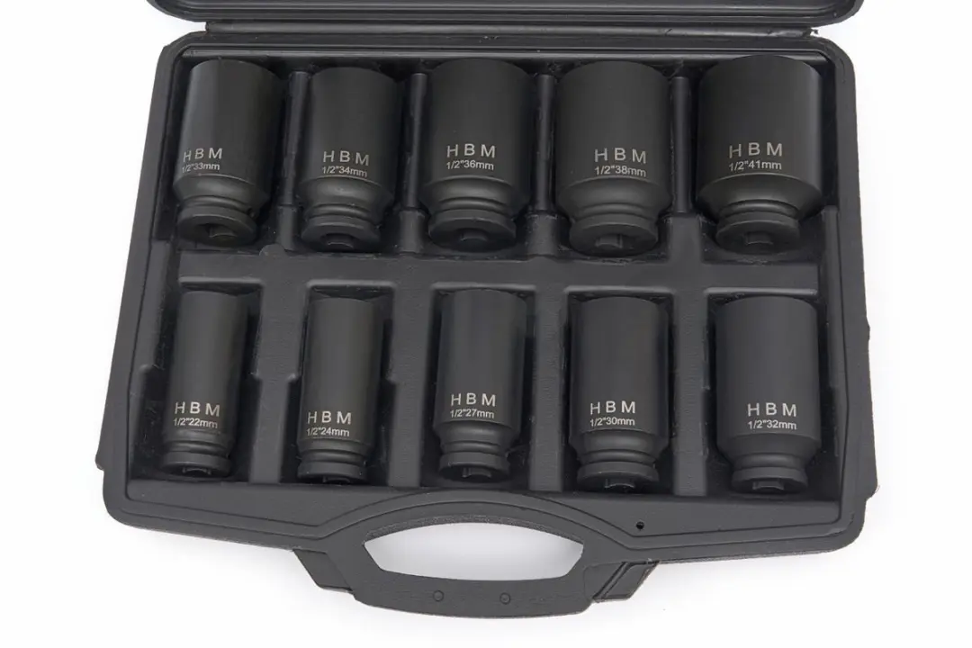HBM krachtdoppenset grote maten 1/2 inch, 10-delig