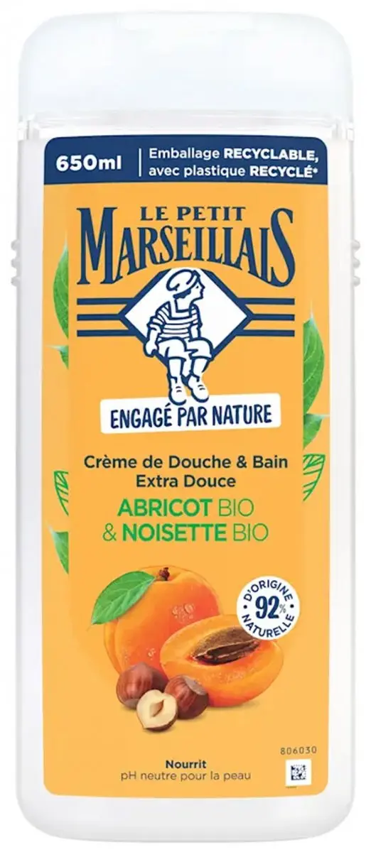 Le Petit Marseillais Extra Milde Bad- & Douchecrème Abrikoos & Hazelnoot Biolog