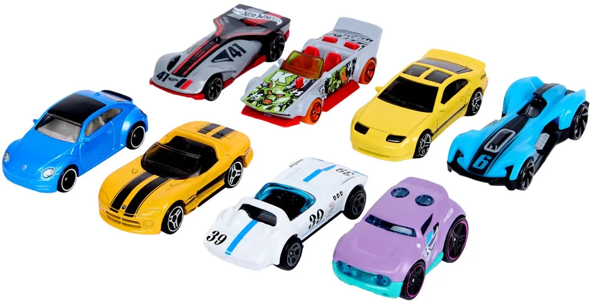 Hot Wheels Basisset 8 Auto's & Trucks HPV78 - Meerkleurig