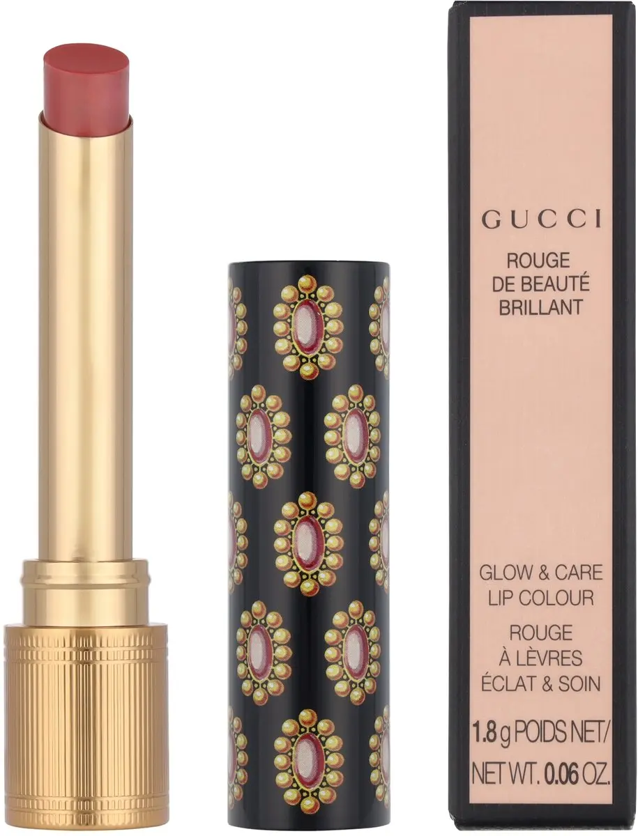 Gucci Rouge Brillant Glow & Care Lip Colour #112 Sally Soft Honey - 1.8 g - afbeelding 3 van 3