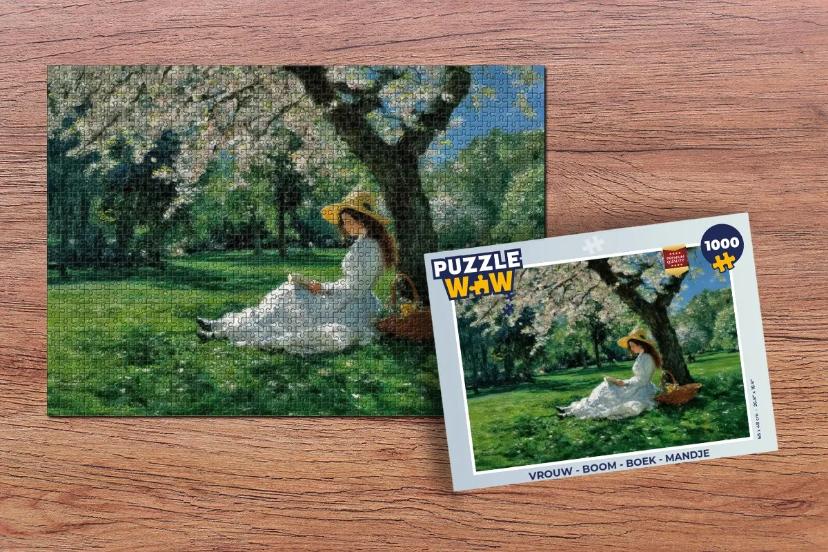 PuzzleWow Boom Boek Legpuzzel 1000 Stuks - Vrouw