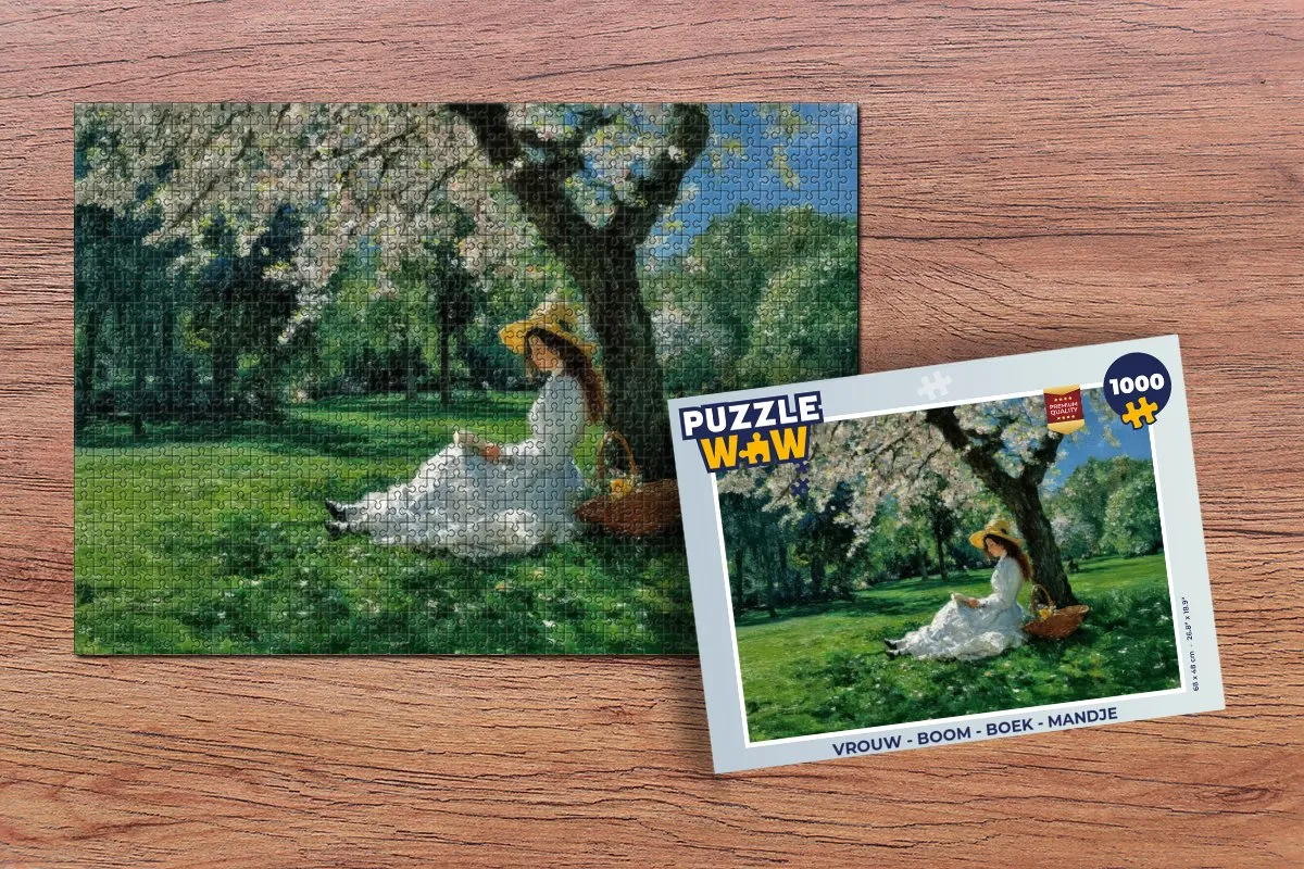 PuzzleWow Boom Boek Legpuzzel 1000 Stuks - Vrouw