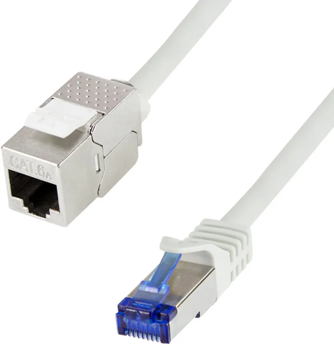 LogiLink CC5152S RJ45 Netwerkkabel, patchkabel CAT 6A S/FTP 25 m Grijs Snagless